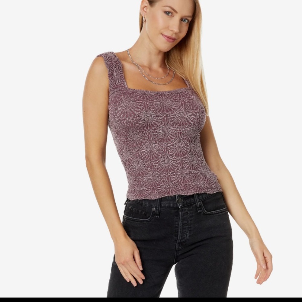 Free people love letter camo, M/L in color precious wine